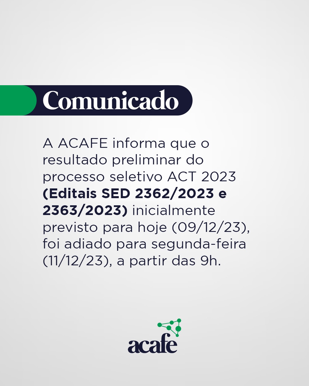 PROCESSO SELETIVO ACT